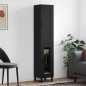 vidaXL Credenza Nera 34,5x34x180 cm in Legno Multistrato vidaXL Credenza Nera 34,5x34x180 cm in Legno Multistrato