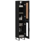 vidaXL Credenza Nera 34,5x34x180 cm in Legno Multistrato vidaXL Credenza Nera 34,5x34x180 cm in Legno Multistrato