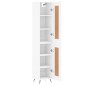 vidaXL Credenza Bianca 34,5x34x180 cm in Legno Multistrato