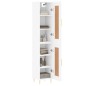 vidaXL Credenza Bianca 34,5x34x180 cm in Legno Multistrato vidaXL Credenza Bianca 34,5x34x180 cm in Legno Multistrato