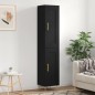 vidaXL Credenza Nera 34,5x34x180 cm in Legno Multistrato vidaXL Credenza Nera 34,5x34x180 cm in Legno Multistrato