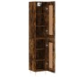 vidaXL Credenza Rovere Fumo 34,5x34x180 cm in Legno Multistrato vidaXL Credenza Rovere Fumo 34,5x34x180 cm in Legno Multistrato