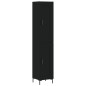 vidaXL Credenza Nera 34,5x34x180 cm in Legno Multistrato vidaXL Credenza Nera 34,5x34x180 cm in Legno Multistrato