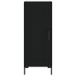 vidaXL Credenza Nera 34,5x34x180 cm in Legno Multistrato vidaXL Credenza Nera 34,5x34x180 cm in Legno Multistrato