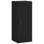 vidaXL Credenza Nera 34,5x34x180 cm in Legno Multistrato vidaXL Credenza Nera 34,5x34x180 cm in Legno Multistrato