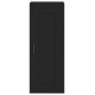 vidaXL Credenza Nera 34,5x34x180 cm in Legno Multistrato vidaXL Credenza Nera 34,5x34x180 cm in Legno Multistrato