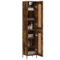 vidaXL Credenza Rovere Fumo 34,5x34x180 cm in Legno Multistrato vidaXL Credenza Rovere Fumo 34,5x34x180 cm in Legno Multistrato