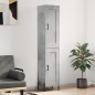 vidaXL Credenza Grigio Cemento 34,5x34x180 cm in Legno Multistrato vidaXL Credenza Grigio Cemento 34,5x34x180 cm in Legno Multistrato