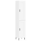 vidaXL Credenza Bianca 34,5x34x180 cm in Legno Multistrato vidaXL Credenza Bianca 34,5x34x180 cm in Legno Multistrato