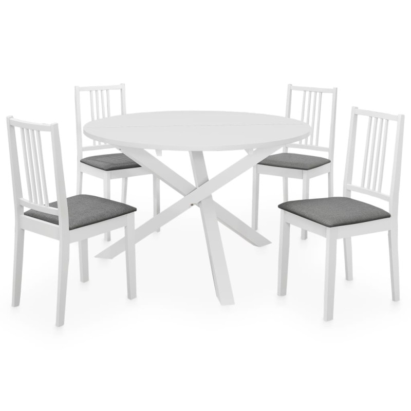 vidaXL Set per Sala da Pranzo 5 pz in MDF Bianco vidaXL Set per Sala da Pranzo 5 pz in MDF Bianco