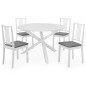vidaXL Set per Sala da Pranzo 5 pz in MDF Bianco vidaXL Set per Sala da Pranzo 5 pz in MDF Bianco