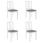 vidaXL Set per Sala da Pranzo 5 pz in MDF Bianco vidaXL Set per Sala da Pranzo 5 pz in MDF Bianco