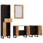 vidaXL Set Mobili da Bagno 4 pz in Legno Massello di Acacia