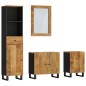 vidaXL Set Mobili da Bagno 4 pz in Legno Massello di Mango vidaXL Set Mobili da Bagno 4 pz in Legno Massello di Mango