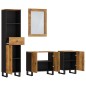 vidaXL Set Mobili da Bagno 4 pz in Legno Massello di Mango vidaXL Set Mobili da Bagno 4 pz in Legno Massello di Mango