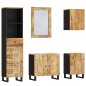 vidaXL Set Mobili da Bagno 5 pz in Legno Massello di Mango vidaXL Set Mobili da Bagno 5 pz in Legno Massello di Mango