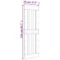 vidaXL Porta Scorrevole con Set Hardware 70x210 cm Legno Massello Pino vidaXL Porta Scorrevole con Set Hardware 70x210 cm Legno Massello Pino
