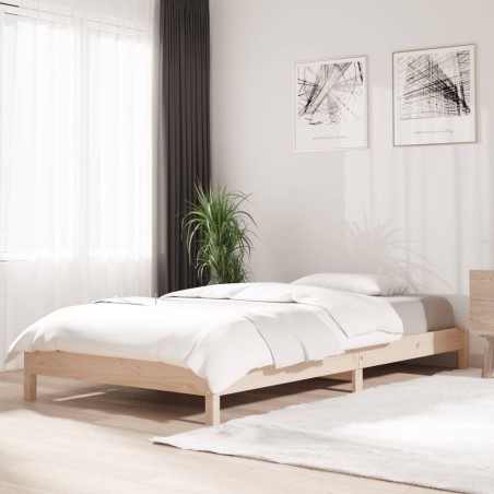 vidaXL Letto Impilabile 100x200cm in Legno Massello di Pino