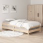 vidaXL Letto Impilabile 100x200cm in Legno Massello di Pino vidaXL Letto Impilabile 100x200cm in Legno Massello di Pino