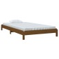 vidaXL Letto Impilabile Miele 100x200 cm in Legno Massello di Pino vidaXL Letto Impilabile Miele 100x200 cm in Legno Massello di Pino