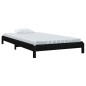 vidaXL Letto Impilabile Nero 100x200cm in Legno Massello di Pino vidaXL Letto Impilabile Nero 100x200cm in Legno Massello di Pino