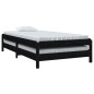 vidaXL Letto Impilabile Nero 100x200cm in Legno Massello di Pino vidaXL Letto Impilabile Nero 100x200cm in Legno Massello di Pino