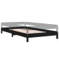 vidaXL Letto Impilabile Nero 100x200cm in Legno Massello di Pino vidaXL Letto Impilabile Nero 100x200cm in Legno Massello di Pino