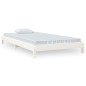 vidaXL Letto Impilabile Bianco 90x200cm in Legno Massello di Pino vidaXL Letto Impilabile Bianco 90x200cm in Legno Massello di Pino