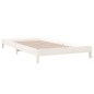 vidaXL Letto Impilabile Bianco 90x200cm in Legno Massello di Pino vidaXL Letto Impilabile Bianco 90x200cm in Legno Massello di Pino