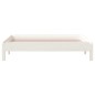 vidaXL Letto Impilabile Bianco 90x200cm in Legno Massello di Pino vidaXL Letto Impilabile Bianco 90x200cm in Legno Massello di Pino