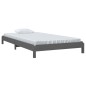 vidaXL Letto Impilabile Grigio 100x200cm in Legno Massello di Pino vidaXL Letto Impilabile Grigio 100x200cm in Legno Massello di Pino
