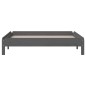 vidaXL Letto Impilabile Grigio 100x200cm in Legno Massello di Pino vidaXL Letto Impilabile Grigio 100x200cm in Legno Massello di Pino