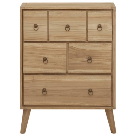 vidaXL Cassettiera 56x30x80 cm in Legno Massello di Teak