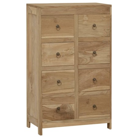 vidaXL Cassettiera 55x30x90 cm in Legno Massello di Teak