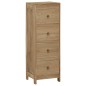 vidaXL Cassettiera 30x30x90 cm in Legno Massello di Teak vidaXL Cassettiera 30x30x90 cm in Legno Massello di Teak