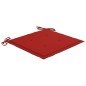Sedie da Giardino con Cuscini Rossi 4 pz Massello di Teak Sedie da Giardino con Cuscini Rossi 4 pz Massello di Teak