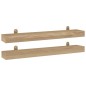 vidaXL Mensole da Parete 2 pz 90x15x6 cm in Legno Massello di Teak vidaXL Mensole da Parete 2 pz 90x15x6 cm in Legno Massello di Teak