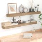 vidaXL Mensole da Parete 2 pz 110x15x6 cm in Legno Massello di Teak vidaXL Mensole da Parete 2 pz 110x15x6 cm in Legno Massello di Teak
