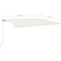 Tenda da Sole Retrattile Manuale 500x300 cm Crema Tenda da Sole Retrattile Manuale 500x300 cm Crema