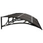 vidaXL Tettoia per Porta Nera 300x80 cm Policarbonato