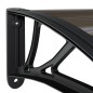 vidaXL Tettoia per Porta Nera 300x80 cm Policarbonato