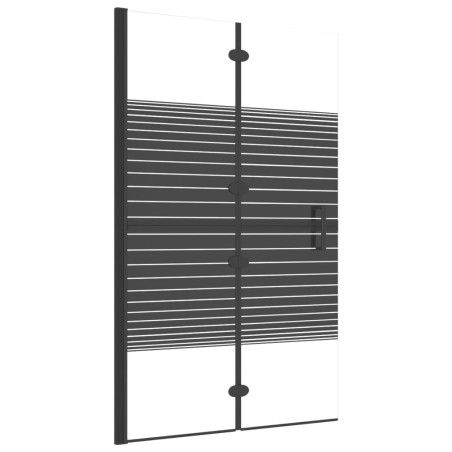 vidaXL Pannello Doccia Pieghevole in ESG 80x140 cm Nero
