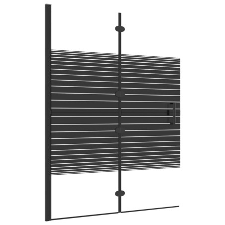 vidaXL Pannello Doccia Pieghevole in ESG 100x140 cm Nero