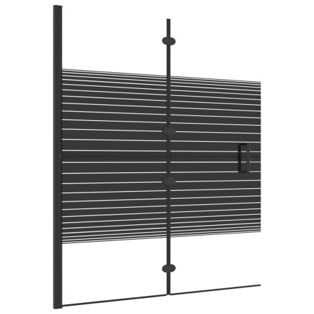 vidaXL Pannello Doccia Pieghevole in ESG 120x140 cm Nero