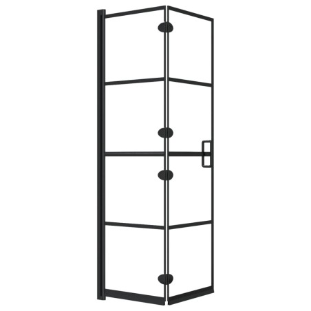 vidaXL Pannello Doccia Pieghevole in ESG 80x140 cm Nero