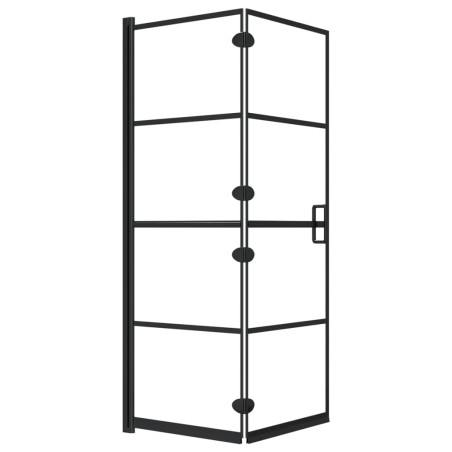vidaXL Pannello Doccia Pieghevole in ESG 100x140 cm Nero