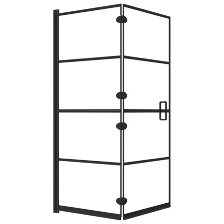 vidaXL Pannello Doccia Pieghevole in ESG 120x140 cm Nero