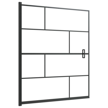 vidaXL Pannello per Box Doccia in ESG 116x140 cm Nero
