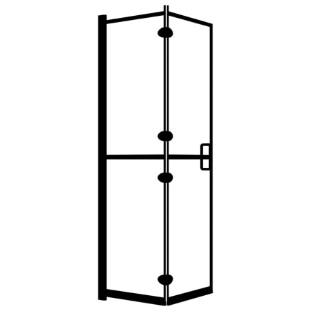 vidaXL Pannello Doccia Pieghevole in ESG 100x140 cm Nero