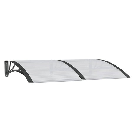 vidaXL Tettoia per Porta Nera 150x100 cm Policarbonato